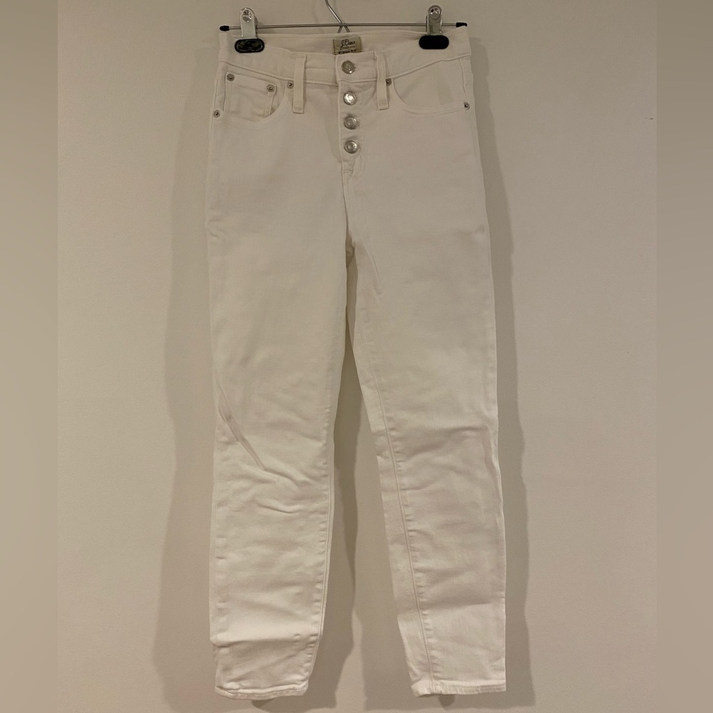 J. Crew 9” High-Rise Toothpick Button-Fly Jeans